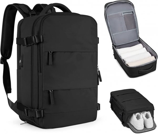 Casual Daypack Small Hiking Backpack Black