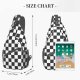 Black White Checkered Flag Sling Backpack