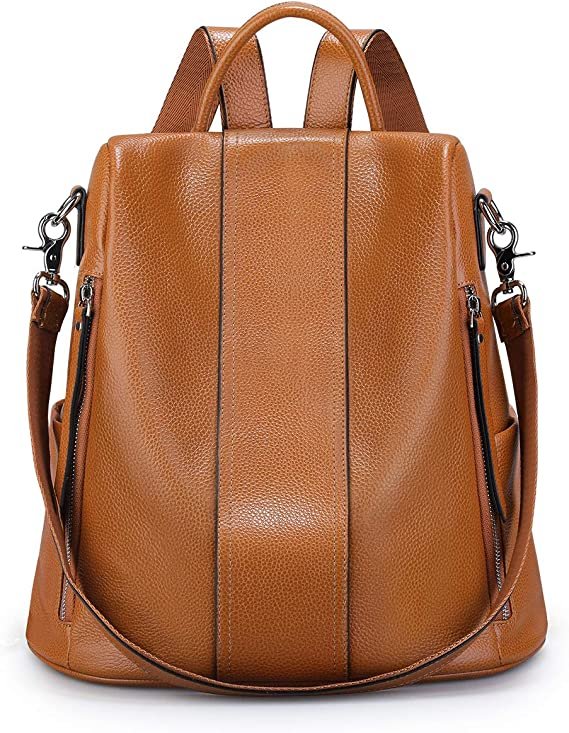 Women Soft Leather Backpack Antitheft Rucksack Ladies Shoulder Bag